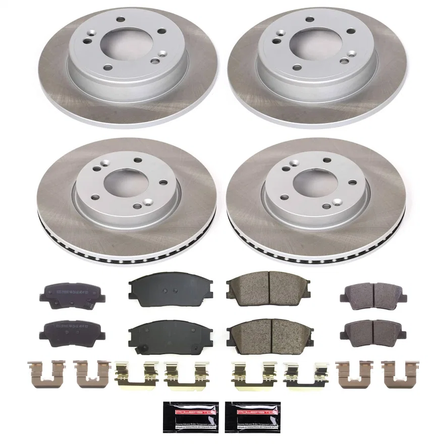 Front and Rear SEMI-COATED ROTOR KIT