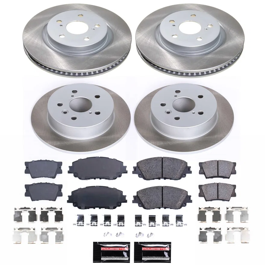 Front and Rear SEMI-COATED ROTOR KIT for Toyota Camry