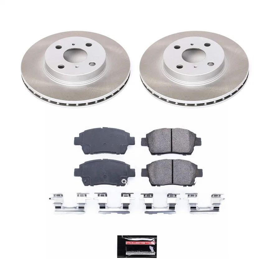 Front SEMI-COATED ROTOR KIT for Toyota Prius