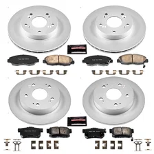 Front and Rear Z17 COATED BRAKE KIT for Honda Civic image 2