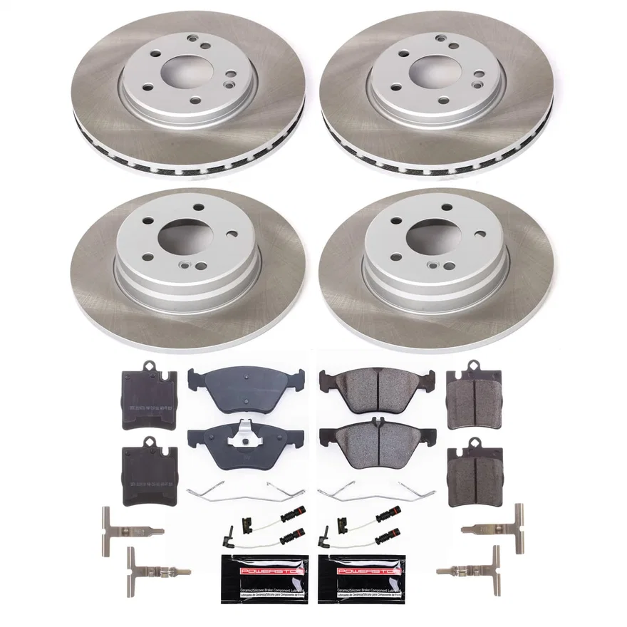 Front and Rear SEMI-COATED ROTOR KIT for Mercedes-Benz E430