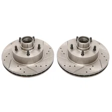 Front DRILLEDSLOTTED ROTOR PAIR image 2