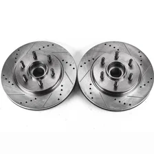 Front DRILLEDSLOTTED ROTOR PAIR image 2