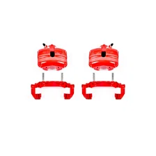 Front RED CALIPER PAIR W/BRKT image 2