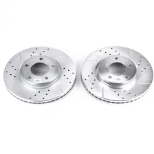 Front DRILLEDSLOTTED ROTOR PAIR image 2