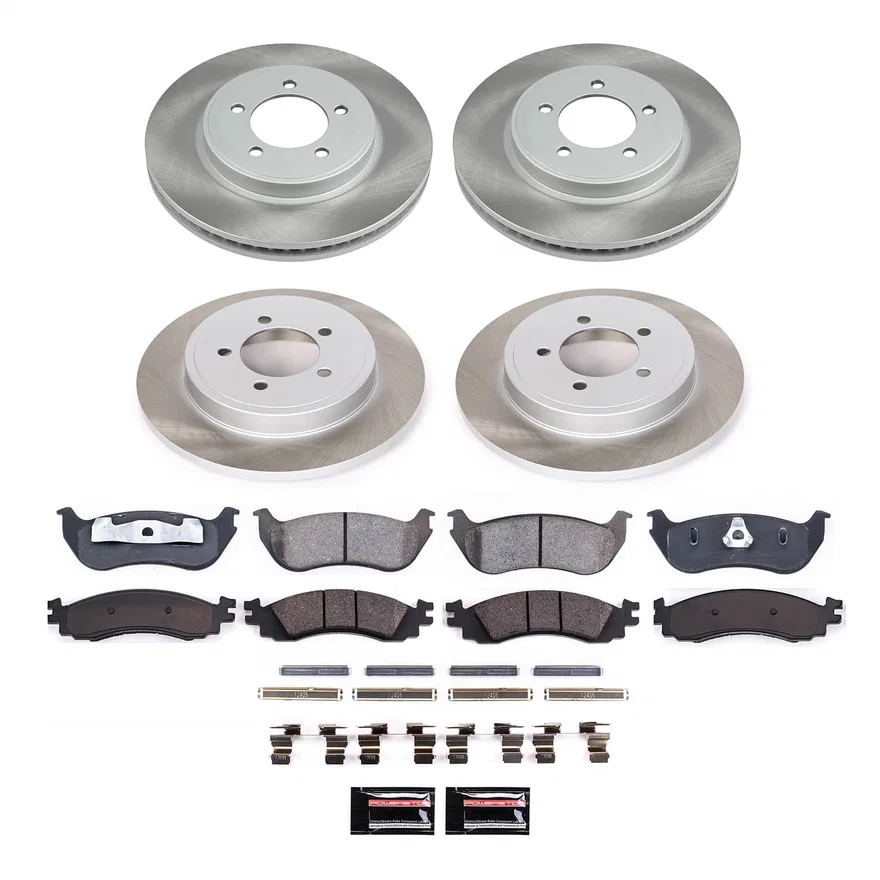 Front and Rear SEMI-COATED ROTOR KIT for Mercury Mountaineer