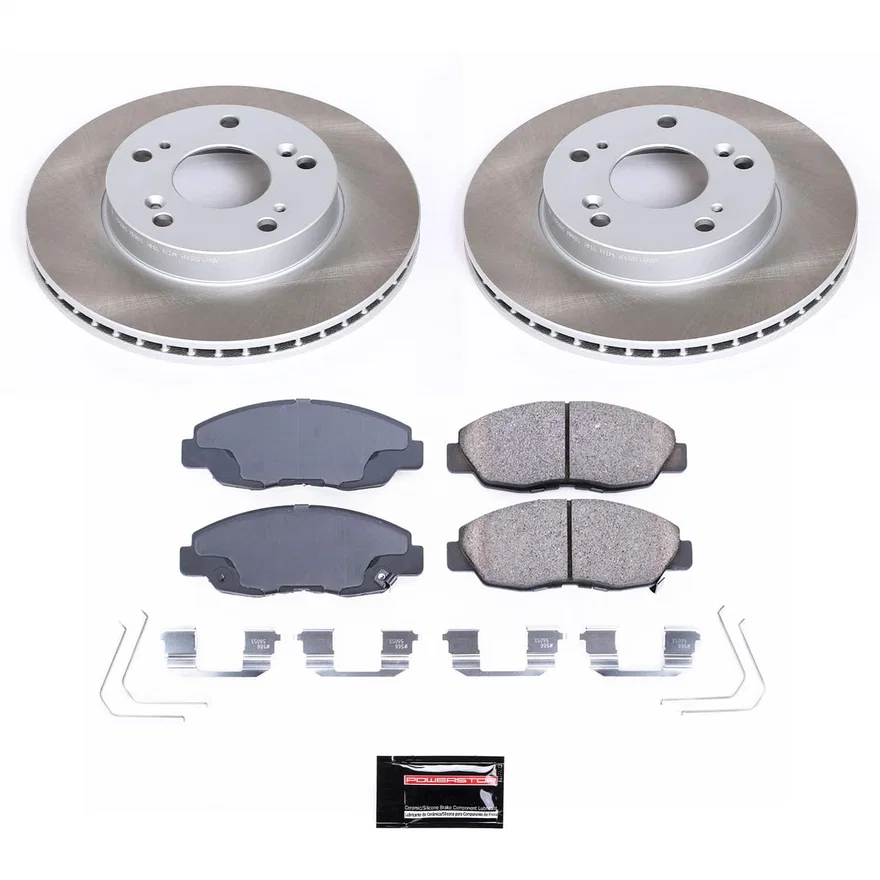 Front SEMI-COATED ROTOR KIT for Honda Civic