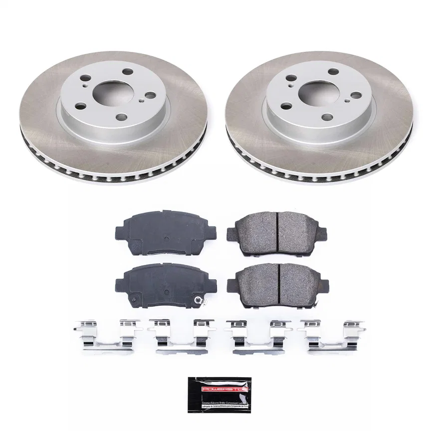 Front SEMI-COATED ROTOR KIT for Toyota Prius