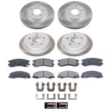 Front and Rear SEMI-COATED ROTOR KIT for Chevrolet image 1