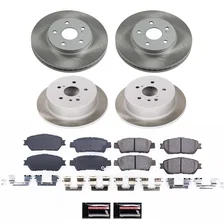 Front and Rear SEMI-COATED ROTOR KIT for Toyota Sienna image 1