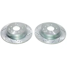Rear DRILLEDSLOTTED ROTOR PAIR image 2