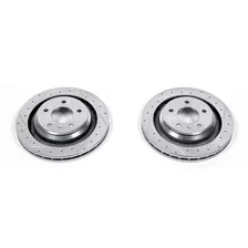 Rear DRILLEDSLOTTED ROTOR PAIR for Pontiac Grand Prix image 2