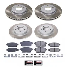Front and Rear SEMI-COATED ROTOR KIT image 1