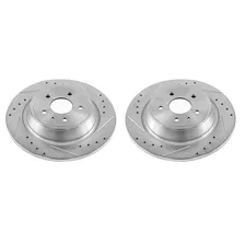 Rear DRILLEDSLOTTED ROTOR PAIR image 2