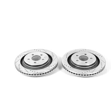 Rear DRILLEDSLOTTED ROTOR PAIR for Ford Mustang image 2
