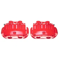 Front RED CALIPER PAIR W/BRKT for Ford Mustang image 2