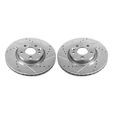 Front DRILLEDSLOTTED ROTOR PAIR image 2