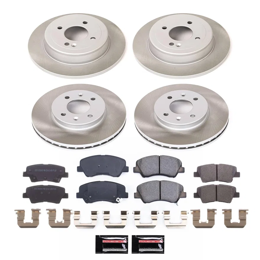 Front and Rear SEMI-COATED ROTOR KIT
