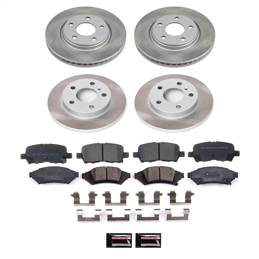 Front and Rear SEMI-COATED ROTOR KIT for Pontiac Grand Prix