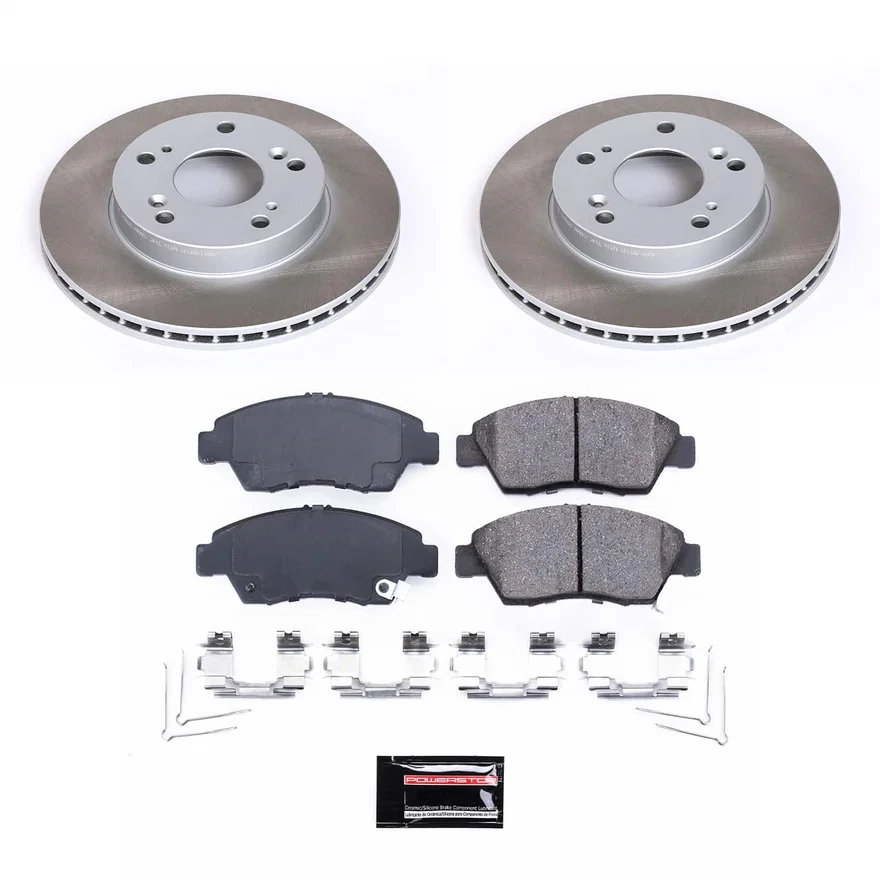 Front SEMI-COATED ROTOR KIT for Honda Civic