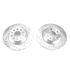 Rear DRILLEDSLOTTED ROTOR PAIR image 2