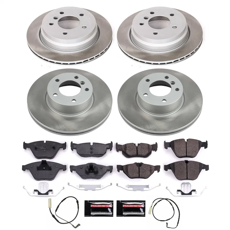 Front and Rear SEMI-COATED ROTOR KIT for BMW 328xi