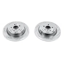 Rear DRILLEDSLOTTED ROTOR PAIR for Mercedes-Benz image 2