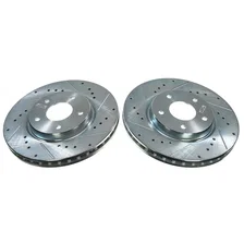 Front DRILLEDSLOTTED ROTOR PAIR for Nissan Rogue image 1