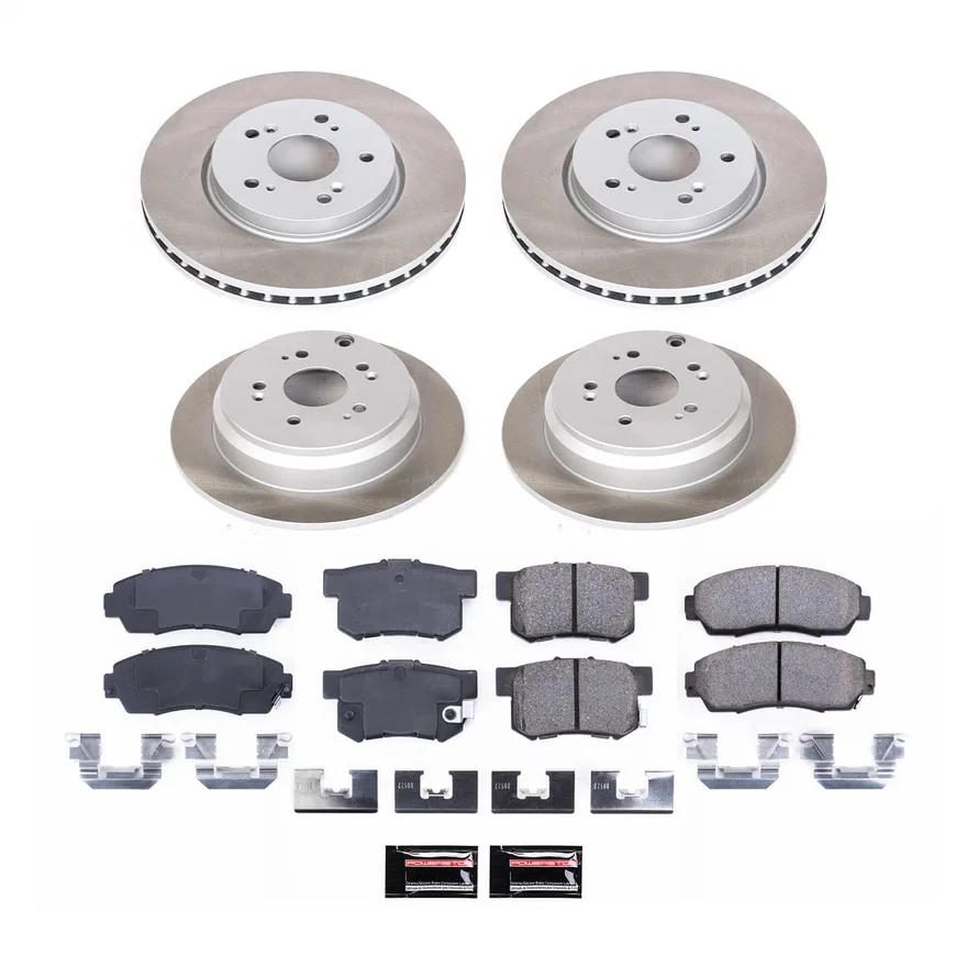 Front and Rear SEMI-COATED ROTOR KIT for Acura RDX