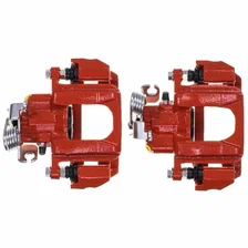 Rear RED CALIPER PAIR W/BRKT image 4