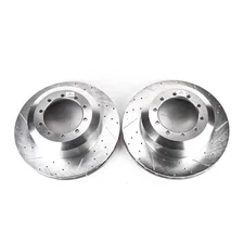 Front DRILLEDSLOTTED ROTOR PAIR for Ford image 2