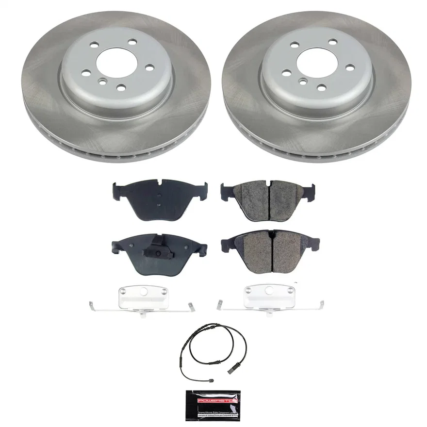 Front SEMI-COATED ROTOR KIT for BMW 535i xDrive