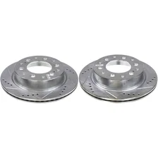 Rear DRILLEDSLOTTED ROTOR PAIR for Toyota Tacoma image 1