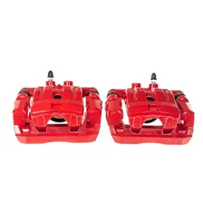 Rear RED CALIPER PAIR W/BRKT image 2