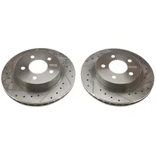 Rear DRILLEDSLOTTED ROTOR PAIR image 2