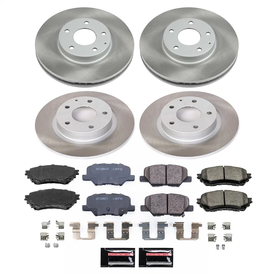 Front and Rear SEMI-COATED ROTOR KIT for Mazda 6