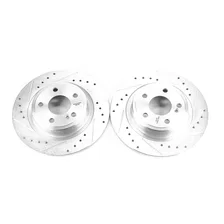 Rear DRILLEDSLOTTED ROTOR PAIR for Mercedes-Benz image 2