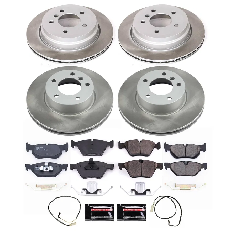 Front and Rear SEMI-COATED ROTOR KIT for BMW 325xi