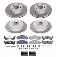 Front and Rear SEMI-COATED ROTOR KIT for Ford image 1