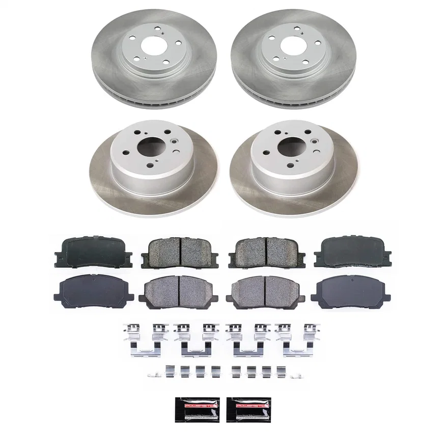 Front and Rear SEMI-COATED ROTOR KIT for Toyota Highlander
