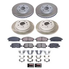 Front and Rear SEMI-COATED ROTOR KIT for Acura MDX image 1