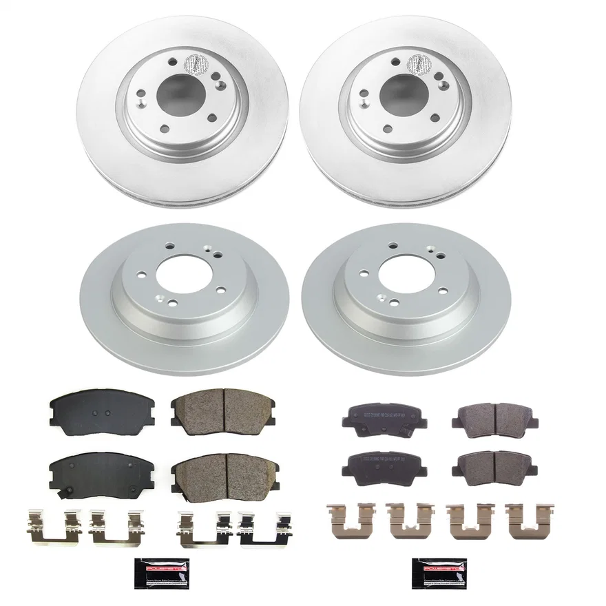 Front and Rear Z17 COATED BRAKE KIT for Kia Soul