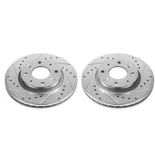 Front DRILLEDSLOTTED ROTOR PAIR for Kia image 2
