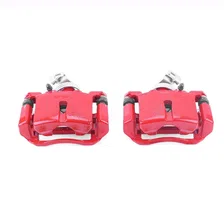 Rear RED CALIPER PAIR W/BRKT image 2