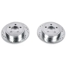 Rear DRILLEDSLOTTED ROTOR PAIR for Jeep image 2