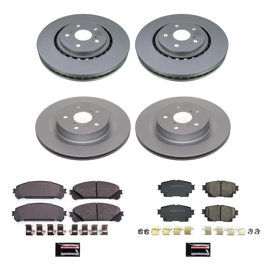 Front and Rear Z17 COATED BRAKE KIT for Toyota