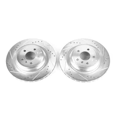 Rear DRILLEDSLOTTED ROTOR PAIR for Mercedes-Benz image 2
