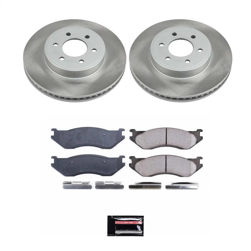 Front SEMI-COATED ROTOR KIT for Dodge Durango