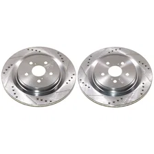 Rear DRILLEDSLOTTED ROTOR PAIR for Toyota Highlander image 2