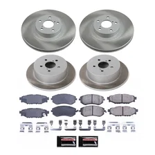 Front and Rear SEMI-COATED ROTOR KIT for Subaru image 1